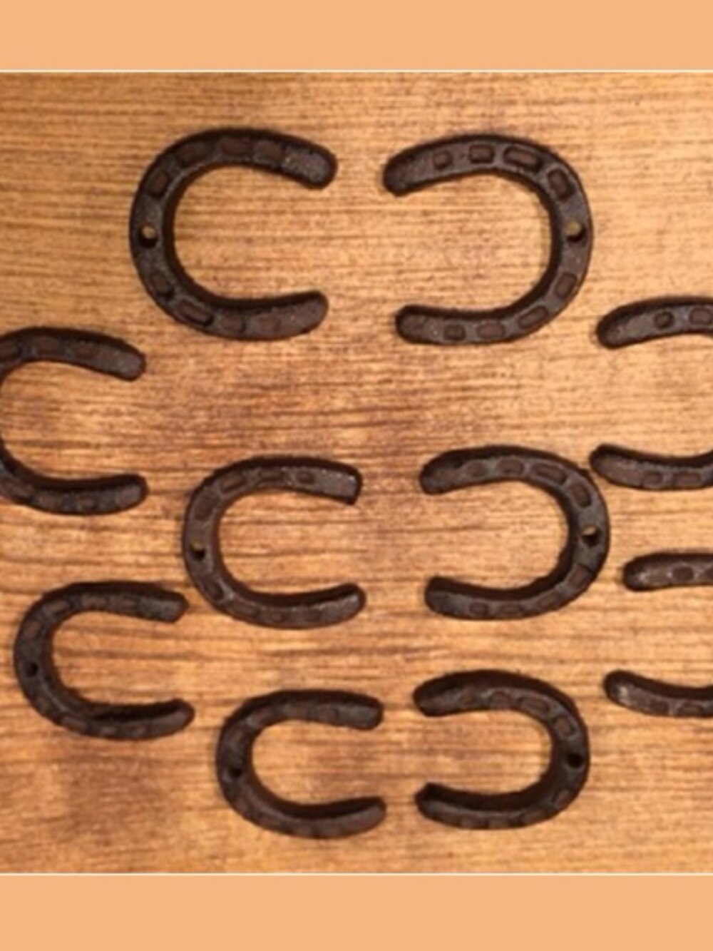 Ten (10) X-Small Horse Shoe Rustic Cast Iron 2" Tall Set of Ten (10) 0170-05211 - Picture 4 of 11